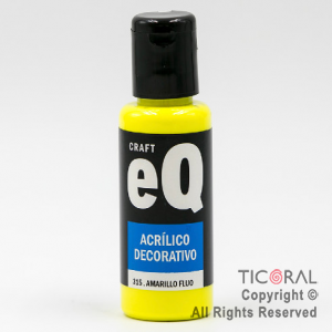 ACRIL.DECOR.EQ 315 AMARILLO FLUO 50ML X 6 UNIDADES